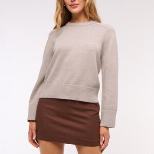 Abercrombie & Fitch Light Taupe Crewneck Sweater